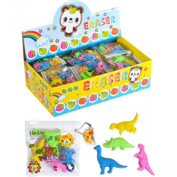 

НАБОР ЦВЕТНЫХ ЛАСТИКОВ 4 ШТ C0011 Диноаавры, Разные цвета