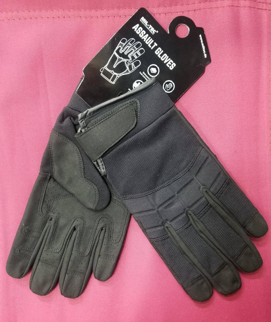 

Перчатки тактичні MIL-TEC Assault Gloves з закритими пальцями Черный, M