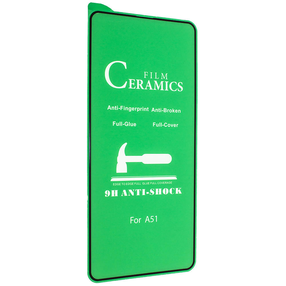 

Защитное гибкое стекло керамика ANTI-SHOCK SAMSUNG Galaxy A51 A515 (2020), S20 FE, Черный