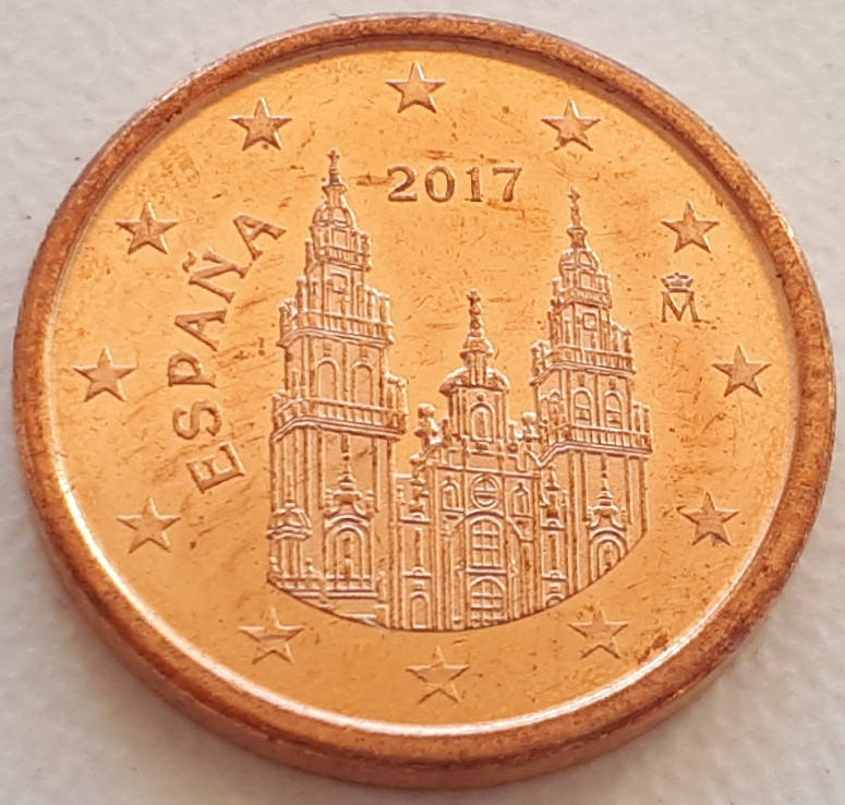 

Испания 1 евроцент 2017