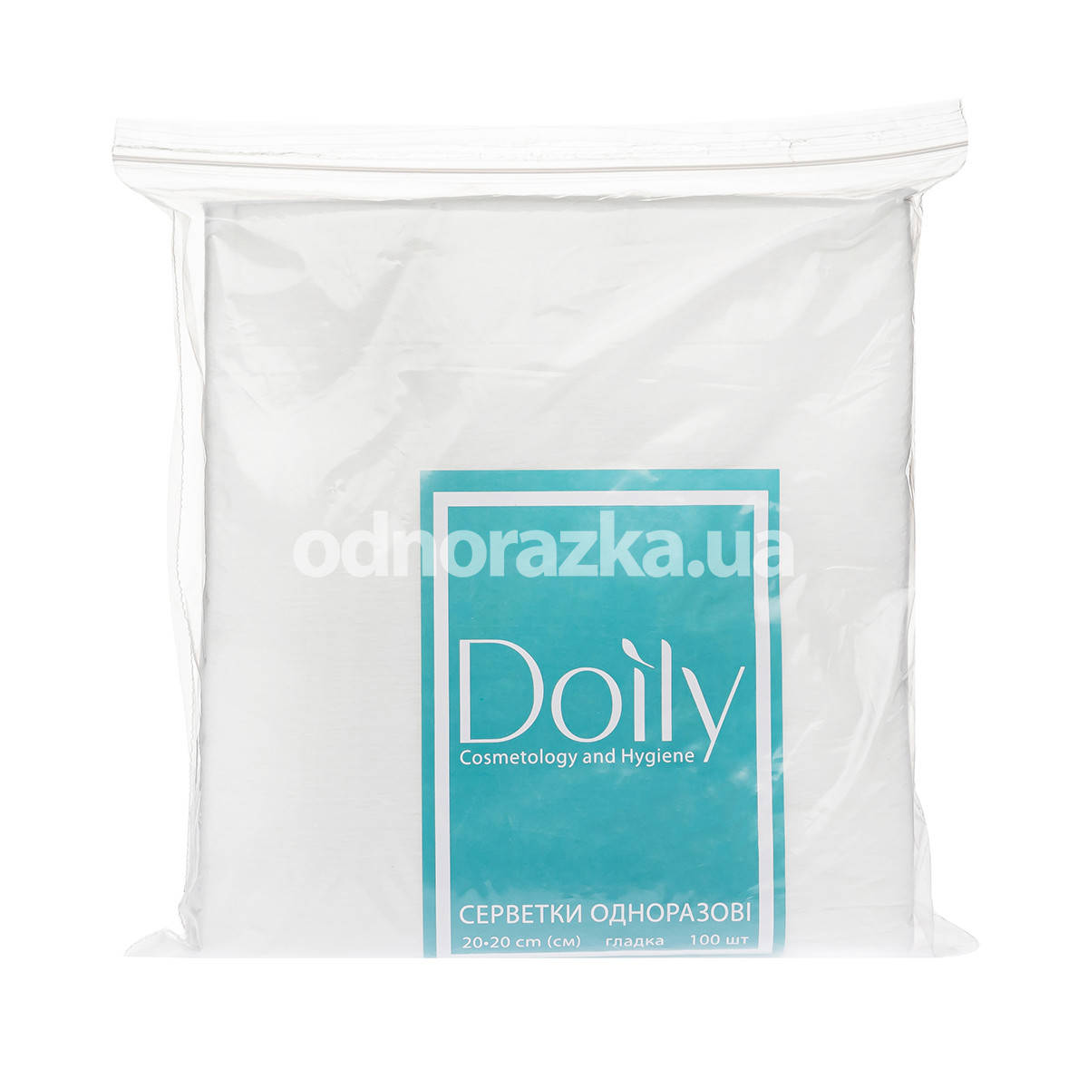 

Одноразовые салфетки в пачке Doily 20х20, спанлейс, 100 шт, Белый