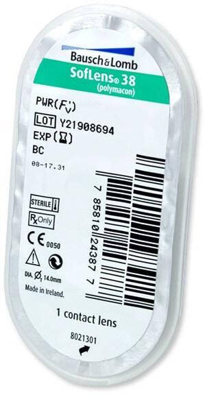 

Контактные линзы Bausch&Lomb SofLens 38 (BC=8.7, DIA=14.0) 1 линза