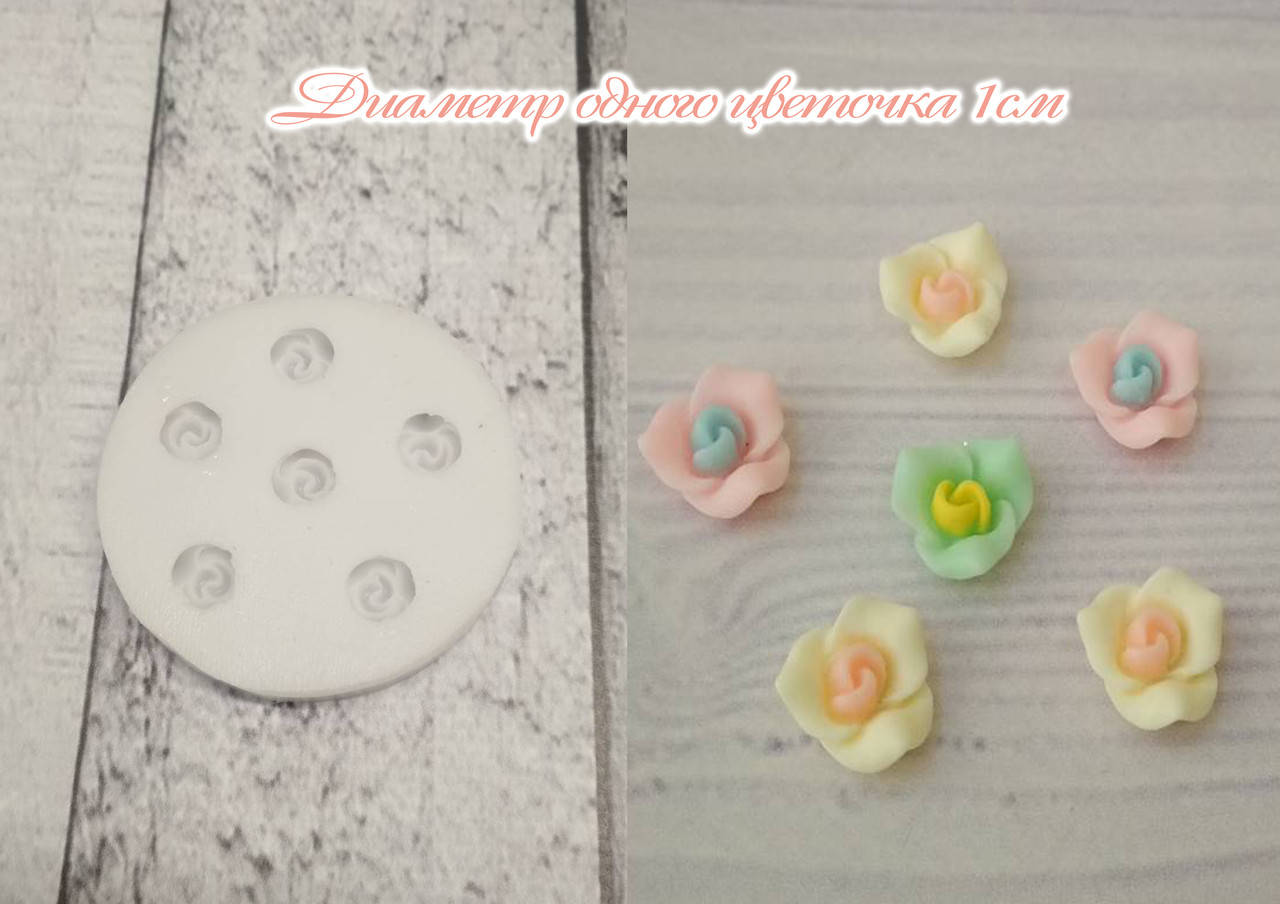 

Силиконовый молд Цветочки маленькие, для пряников