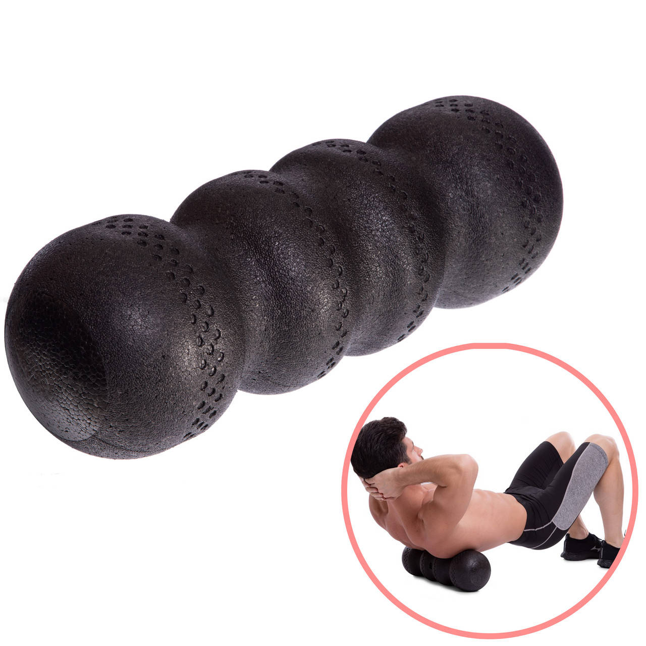 

Массажный ролик (валик) для массажа спины и тела. Роллер для йоги гимнастический. фоам ролик