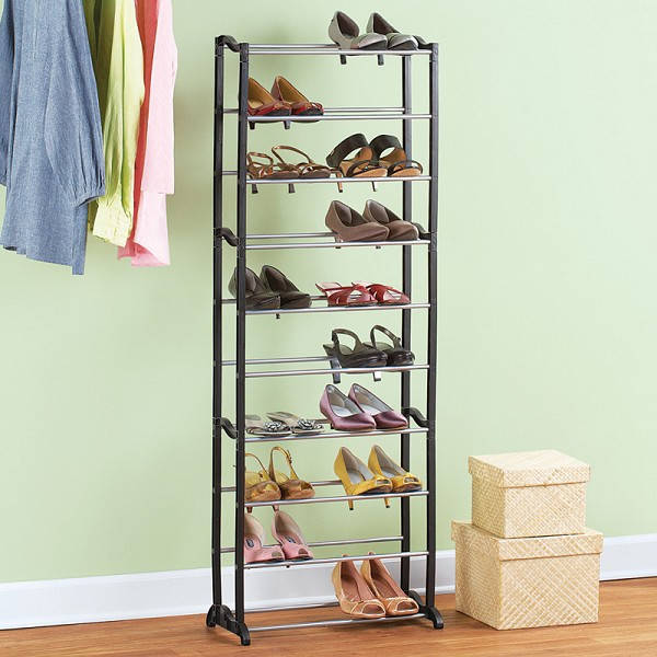 

Стойка подставка органайзер для хранения обуви 10 полок Shoe Rack, Черный