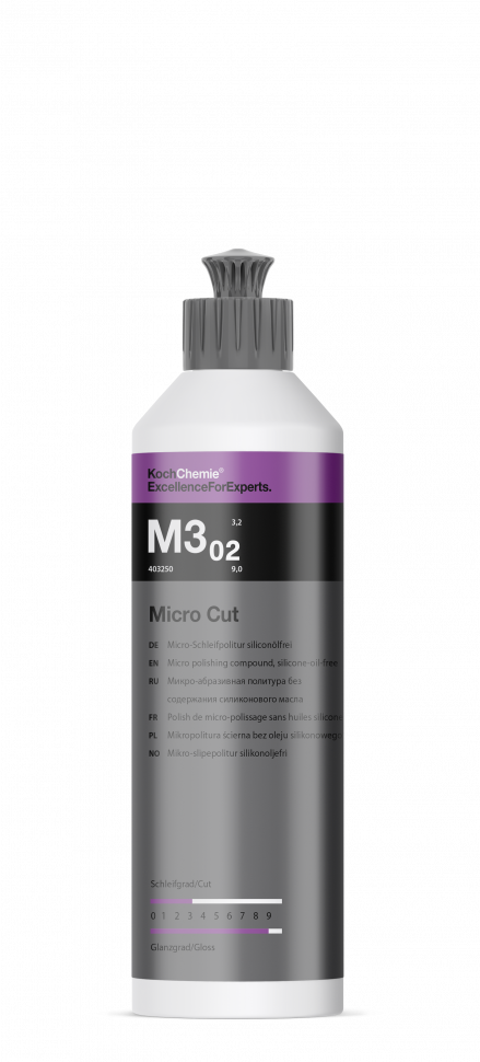 

Micro Cut M3.02 микрошлифовальная антиголограммная полировальная паста 0,25 л