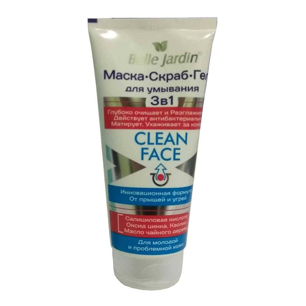 

Гель для умывания (скраб и маска), Сlean Face, Belle Jardin