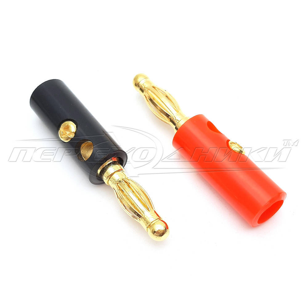 

Штекер акустический Banan под винт, юбка, пластик