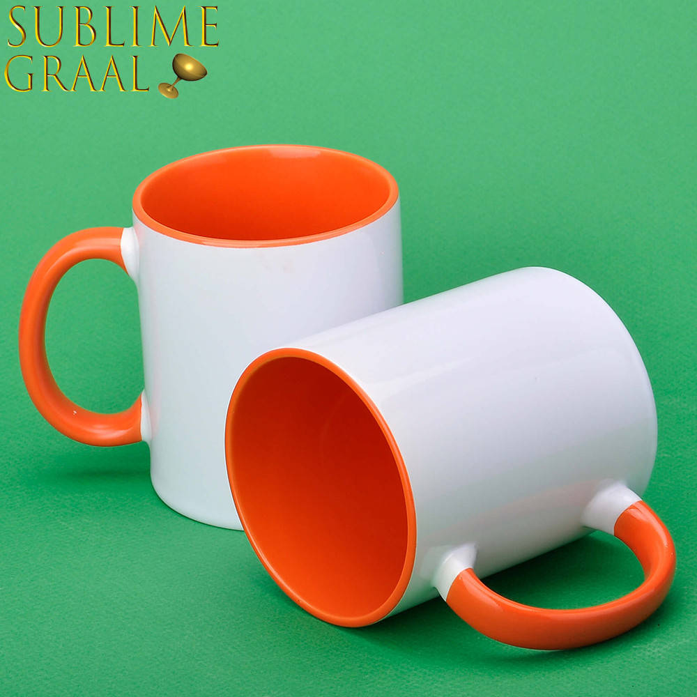 

Чашка Оранжевая цветная внутри сублимационная, Оранжевый