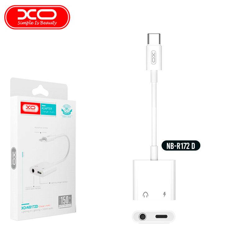 

Переходник XO NB-R172D Type-C - Type-C - 3.5 AUX белый