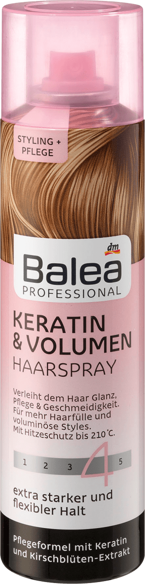 

Кератиновый лак для волос для объема Balea Professional Keratin & Volumen, 250 ml