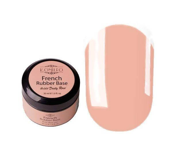 

База Komilfo French Rubber Base 001 Dusty Rose, 30 мл (без кисточки)