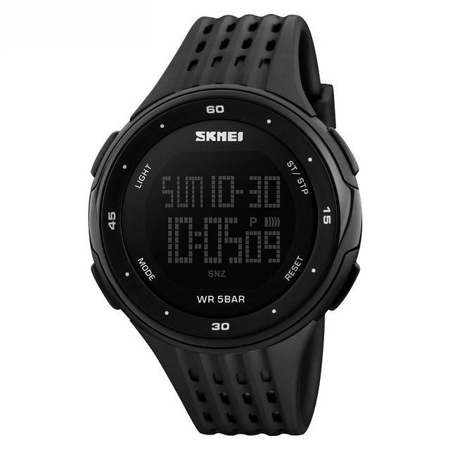 

Skmei 1219 черные мужские спортивные часы