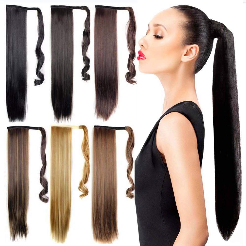 

Накладной хвост прямой 65 см. Хвост на ленте ТЕРМО. Шиньон