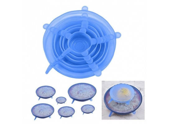 

Набор силиконовых крышек Super Stretch Silicone Lids 6 шт.