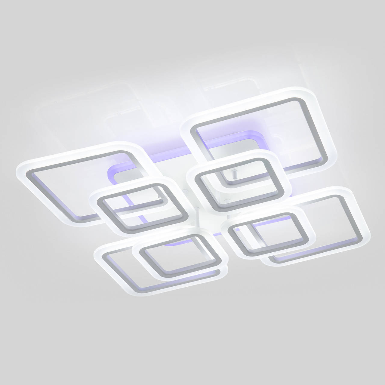 

Люстра светодиодная квадратная белая 1127/4+4 LED, Белый