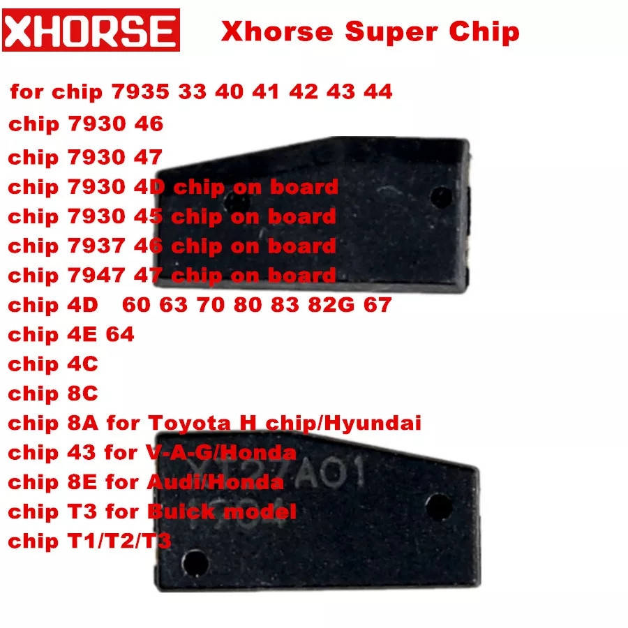 

Универсальный Чип Транспондер Супер чип XT27 super chip ID46/40/43/4D/8C/8A/T3/47/41/42/45/ID46.