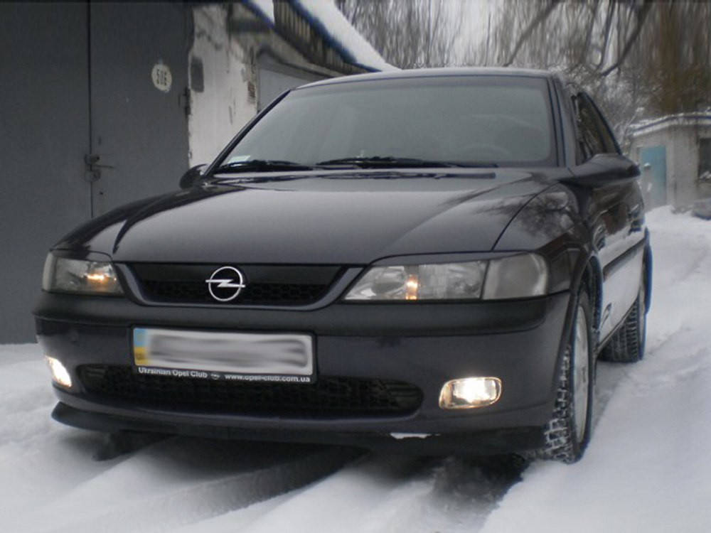 

Реснички на фары Opel Vectra B 1995-2002 Накладки фар авто Бровки для Опель Вектра Б, Черный