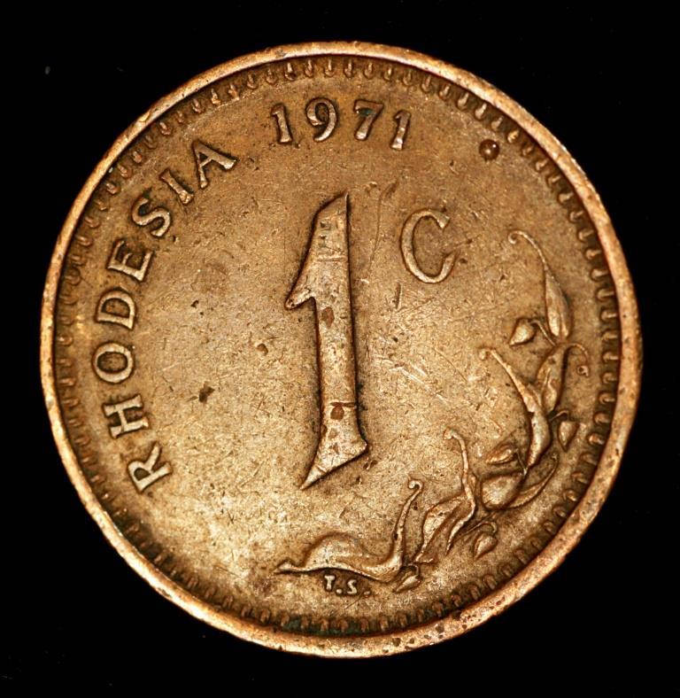 

Монета Родезии 1 цент 1971 г.