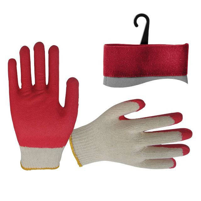 

Перчатка х/б трикотаж покрытая латексом INTERTOOL SP-0010, Красный