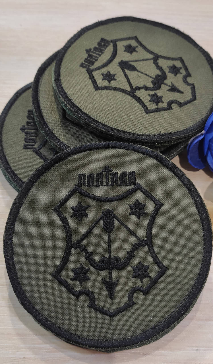 

Шеврон НГУ Полтава/олива, чорна нитка