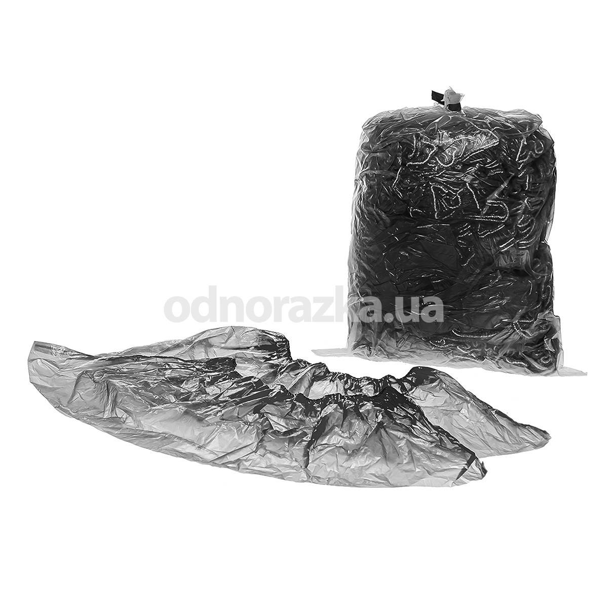 

Одноразовые бахилы из полиэтилена 3 гр, черные, 100 шт, Черный