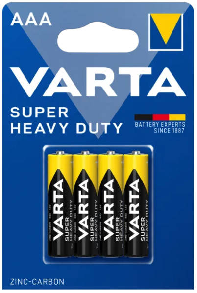 

Батарейка VARTA SUPERLIFE солевая ААА на блистере 48шт/уп (минипальчик)