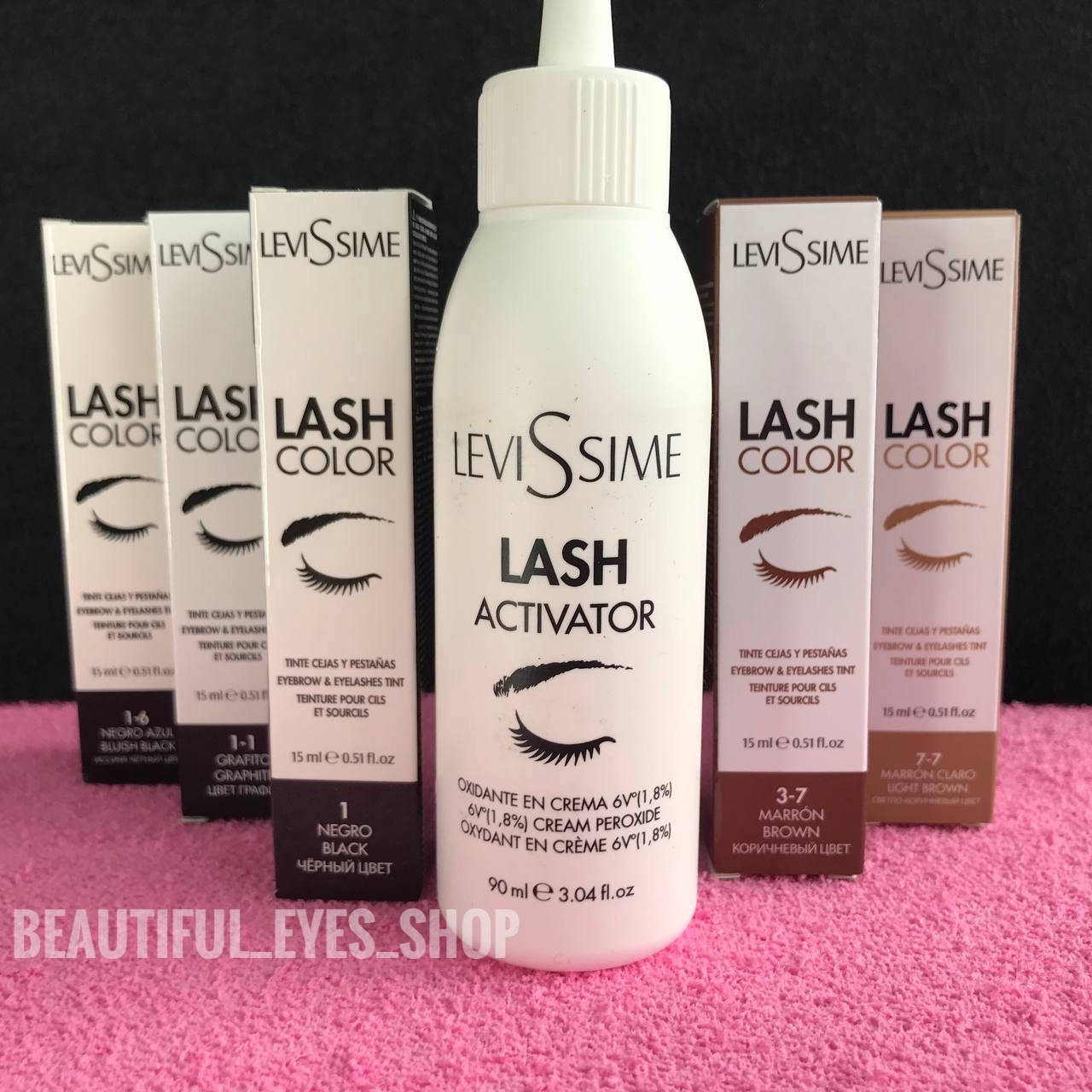 

Краска для бровей и ресниц LeviSsime Lash Color 1-6 BLUISH BLACK