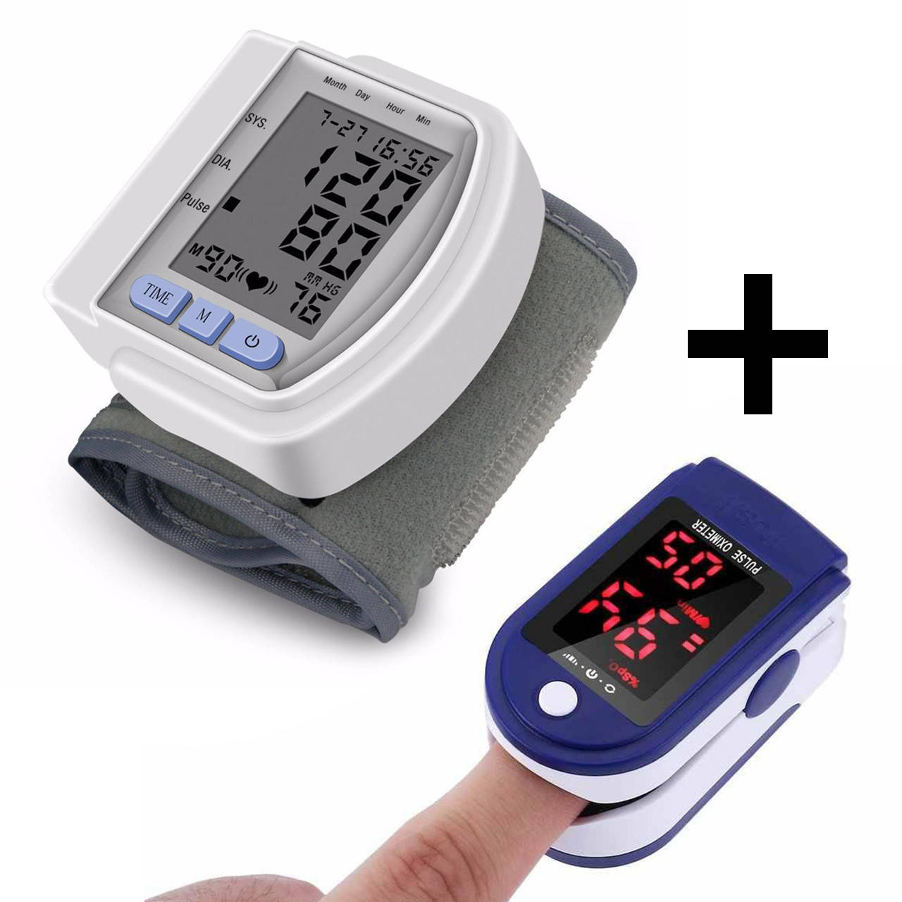 

Автоматический тонометр на запястье Automatic Blood Pressure + ПОДАРОК Электронный пульсоксиметр на палец LK87