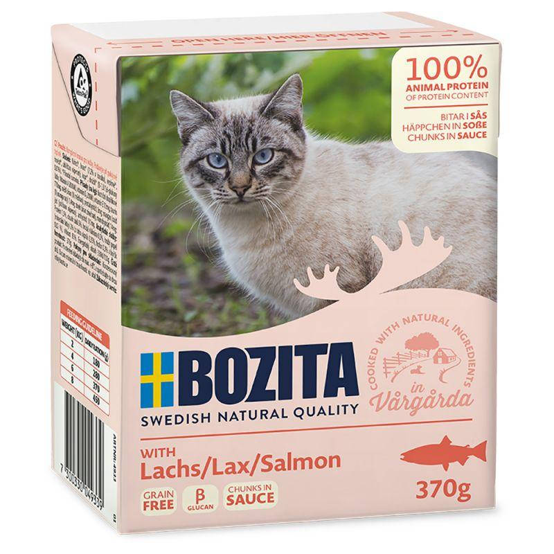 

Bozita (Бозита) корм для котов кусочки в соусе с лососем (370г)