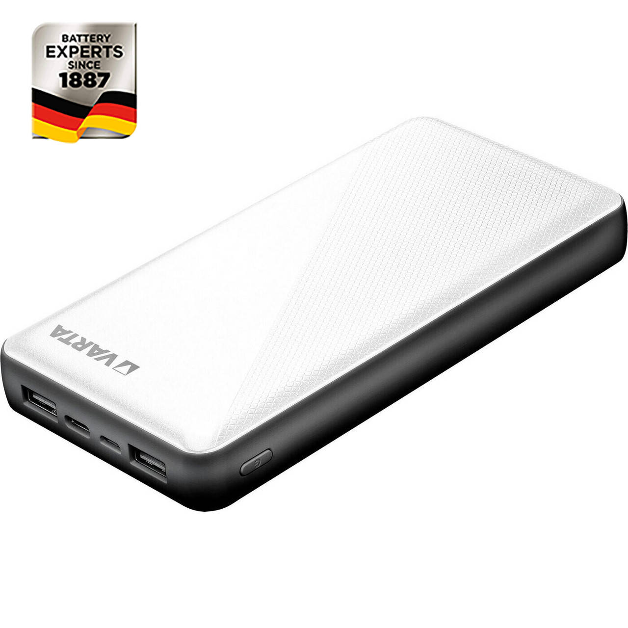 

Varta Power Bank Energy 20000 мАч оснащенный усовершенствованной технологией безопасности c зарядным кабелем