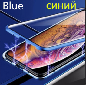 

Магнитный металл чехол FULL GLASS 360° для REALME 5 Pro / OPPO REALME Q / Синий