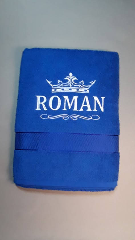 

Полотенце "ROMAN" именное 70х140, Синий