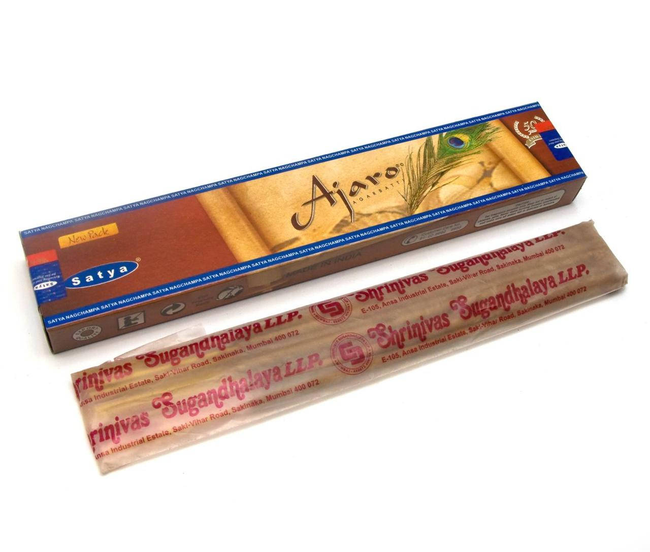 

Ajaro (Вечная Молодость)(15 gm) (12 шт/уп)(Satya) пыльцовое благовоние