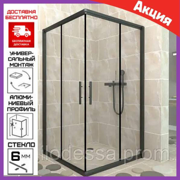

Душевая кабина черная 100х80 см прямоугольная Aquanil Unimar Душевые кабины 100х80 см