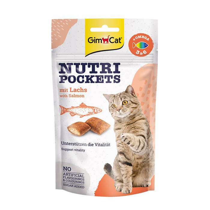 

GimCat Nutri Pockets Salmon & Omega 60 г