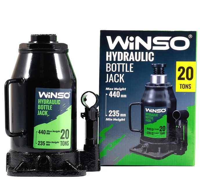 

Домкрат гидравлический телескопический 20т подъем 235-440 мм Winso 170220 коробка