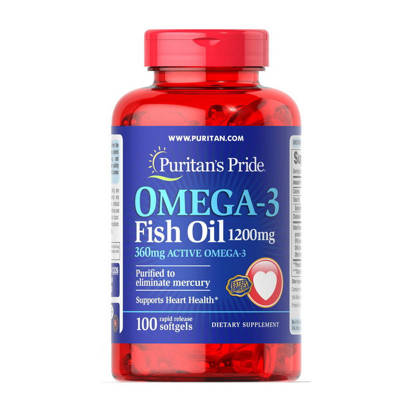 

Omega-3 Fish Oil 1200 mg (100 softgels)
