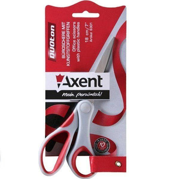 

Ножницы Axent Duoton 18см канцелярские серо-красные 6301-06-А