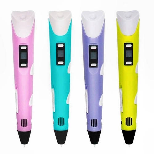 

3D ручка для рисования с дисплеем Pen 2 Подарок PLA пластик 20 метров синий