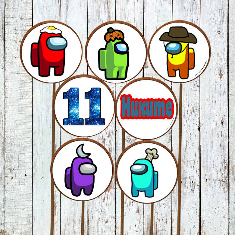 

Набор №4 пряники амонг ас фигурки герои персонажи декор в торта съедобные топперы в торт украшения на палочке