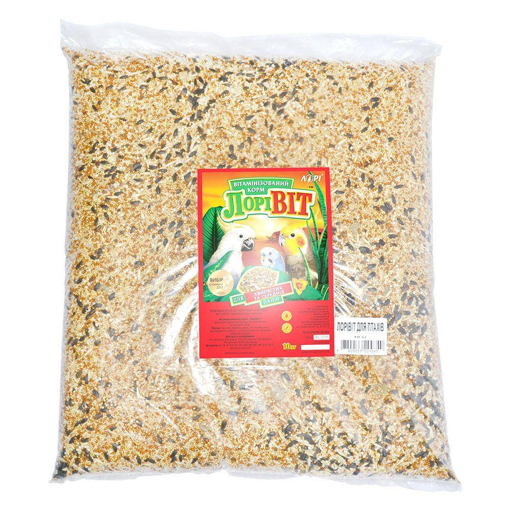 

Полнорационный корм для волнистых и средних попугаев ЛориВит 10 кг