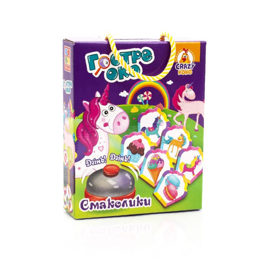

Настольная игра со звонком «Зоркий глаз. Вкусняшки» VT8010-15 (укр) Vladi Toys