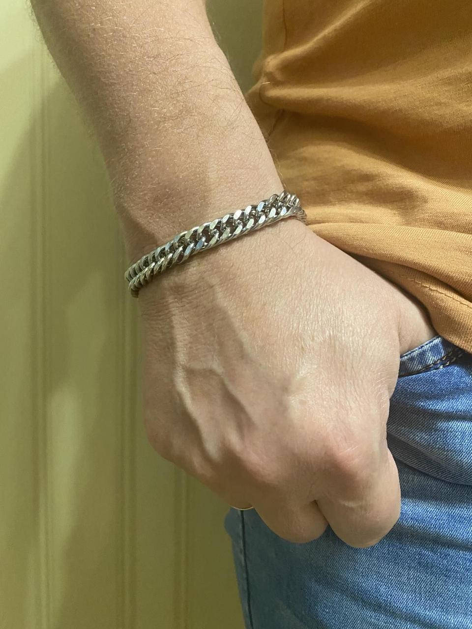

Браслет цепочка из нержавеющей стали 316 L- 8 мм плетение Маями