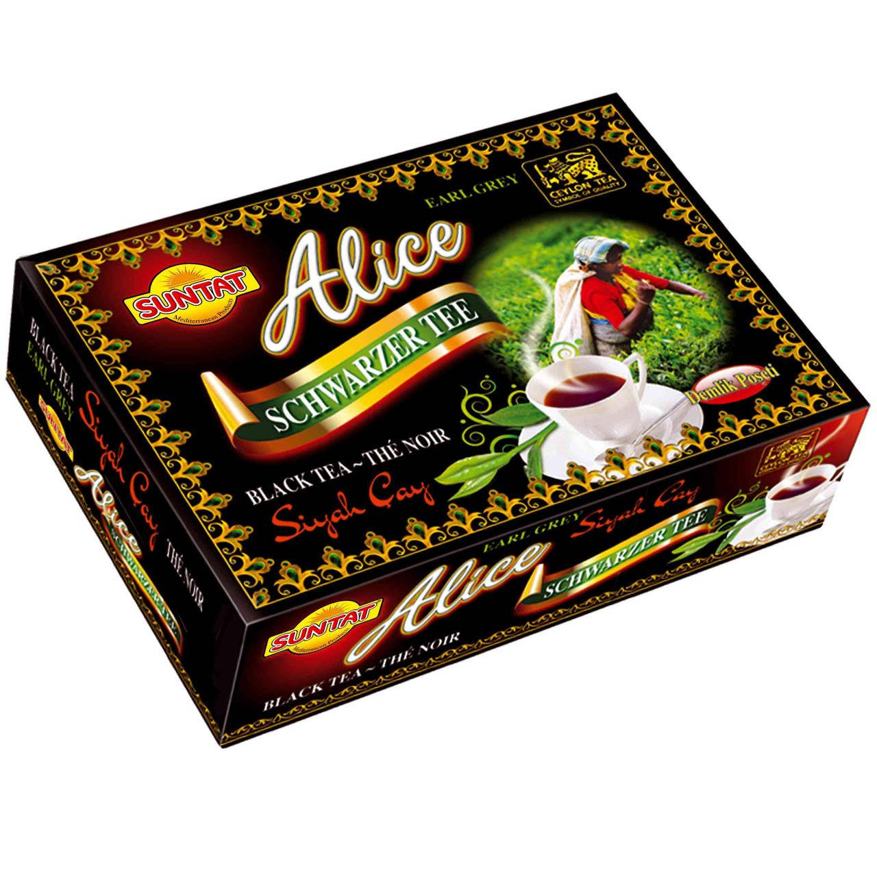 

Чай черный цейлонский c бергамотом Suntat Alice Earl Grey Strong (100 пакетов)