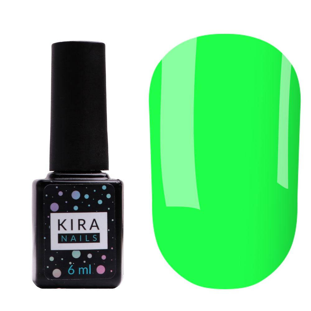 

Гель-лак Kira Nails №185 (неоново-салатовый, эмаль), 6 мл