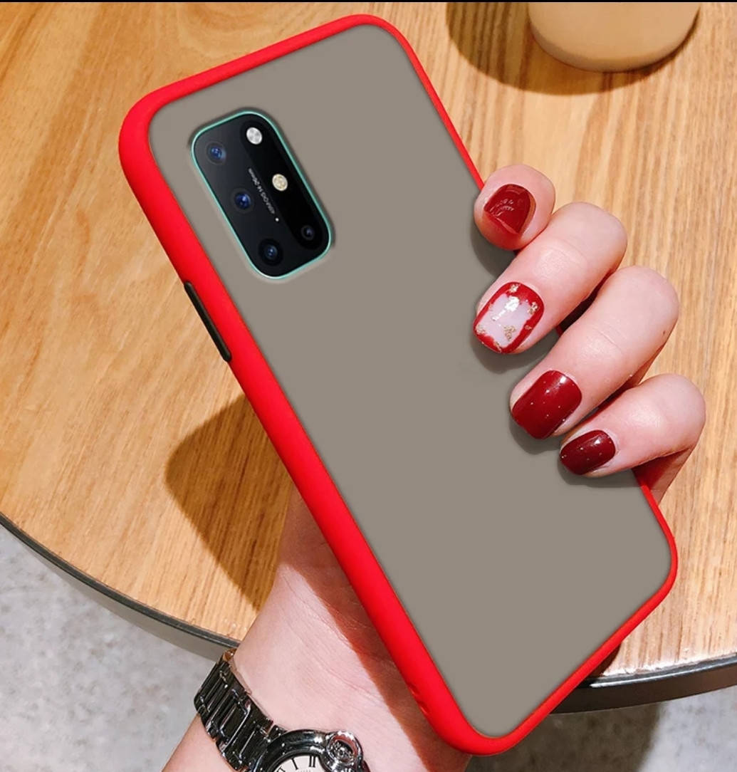 

Противоударный матовый чехол Likgus для oneplus 9r / One Plus 9R Красный
