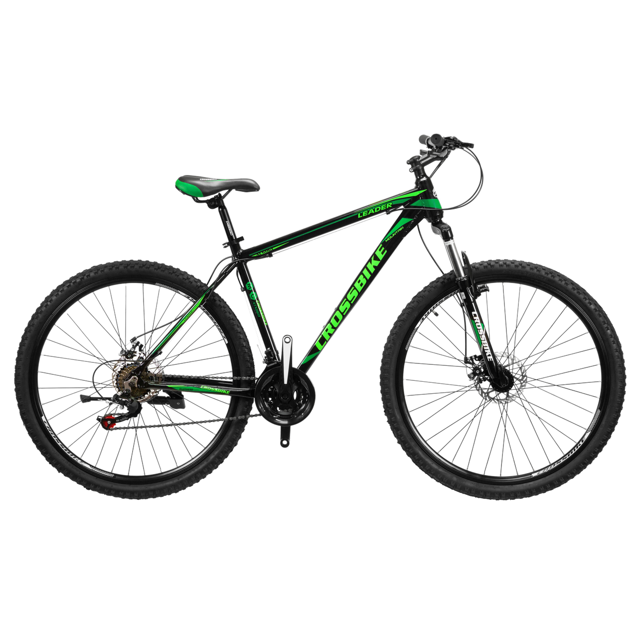 

СПОРТИВНЫЙ ВЕЛОСИПЕД CROSSBIKE LEADER 27.5" 19" ЧЕРНЫЙ-ЗЕЛЕНЫЙ (кросс лидер), Зелёный