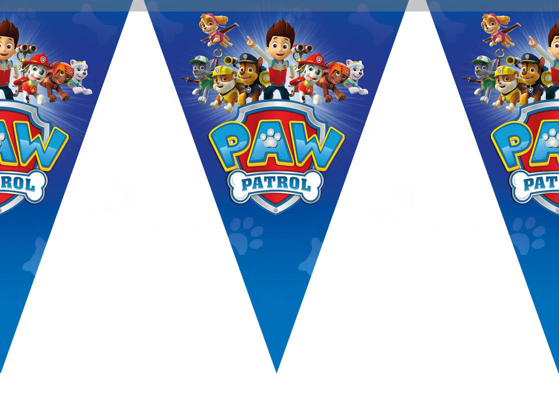 

Бумажная гирлянда принт синий "Щенячий патруль" 2м