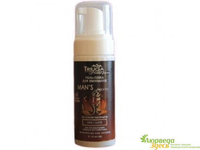 

Гель-пенка для умывания ним и алоэ для мужчин Триюга, Triuga Herbal, Men's, Аюрведа Здесь